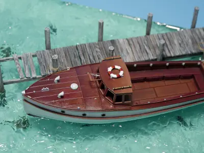 WW2 German Transportation Boat for 3d Printing 3D print model