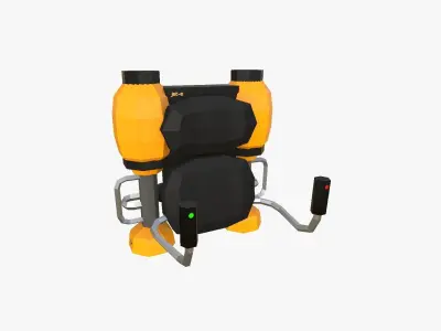 Jetpack Low Poly E01 - SciFi Character Design Low-poly 3D model