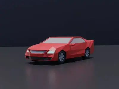 Car 3D low poly model Free 3D model