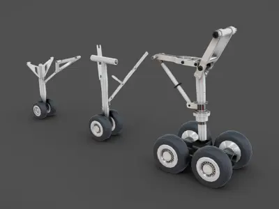 Landing Gears Low-poly 3D model