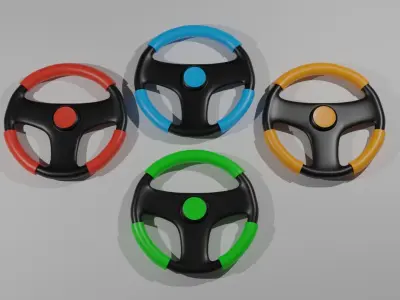 Steering Wheel 3D model by 3dModelGarage