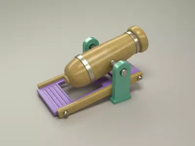 Non-realistic Cannon 3D model