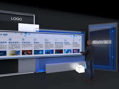 Modular Exhibition Systemdisplay stand  booth  3D model