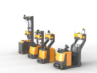 AGV AMR Cobot autonomous transport set 2 3D model