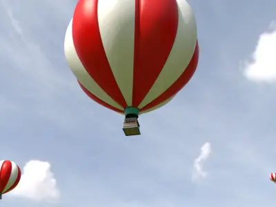 air balloon Low-poly 3D model buy