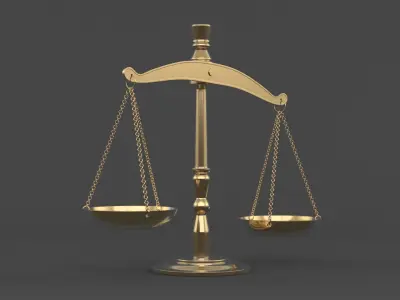 Gold Weight Scale 3D model