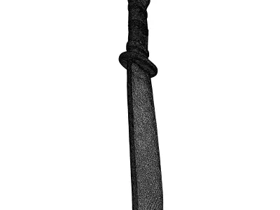 Rustic Combat Knife Low-poly 3D model