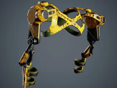  exoskeleton Low-poly 3D model