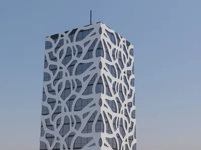 Modern Building Exterior Skyscraper 3 3D model