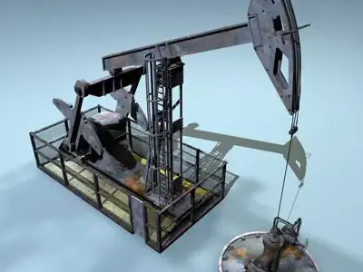 Pumpjack oil pump 3D model