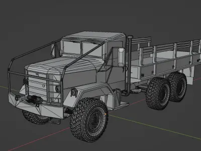 M925 5-ton Military Truck Low-poly 3D model