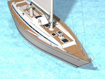 Swan 55 Sailboat 3D model