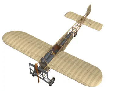 BleriotXI biplane 3D model