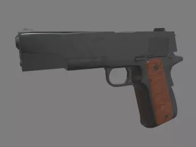 Low Poly Pistol 01 Low-poly 3D model