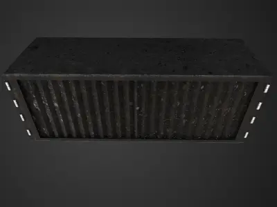Container old Low-poly 3D model