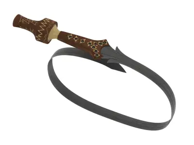 Urumi Sword Low-poly 3D model