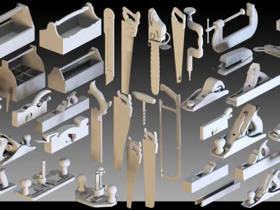 118 Carpentry Tools- Kitbash- High detail 3d models 3D model