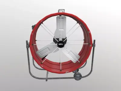 Industrial fan Low-poly 3D model buy