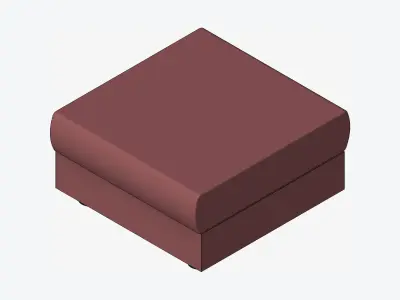 Seat - Ottoman - Simplicity - Comfort Low-poly 3D model