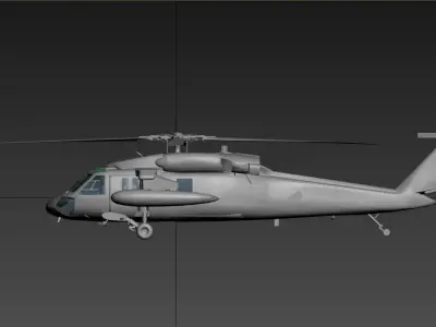 a 3D model of a helicopter 3D model