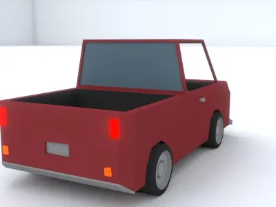 Low Poly Truck Rigged Low-poly 3D model