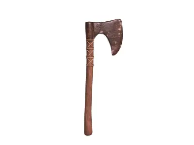 Viking Axe Low-poly 3D model 24