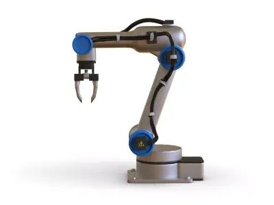 Industrial Robotic Arm Low-poly 3D model from CGTrader