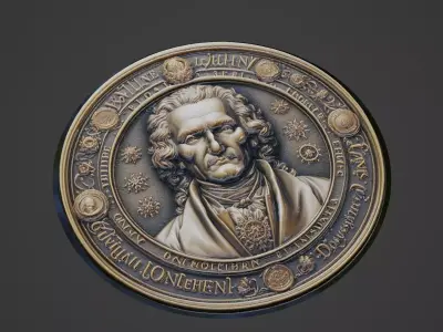 Leibniz Medallion 3D print model buy