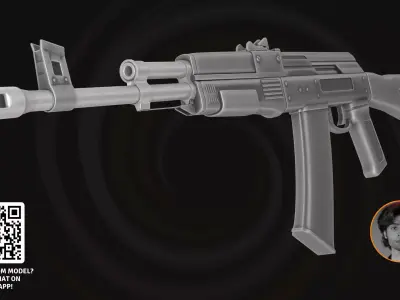 AK-103 Assault Rifle - 3D Model Modern Tactical Firearm 3D model