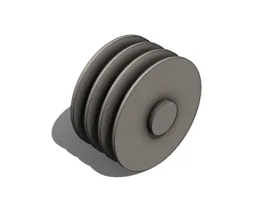 Polia Para Correias Pulley for V-A Belts -145 3D model