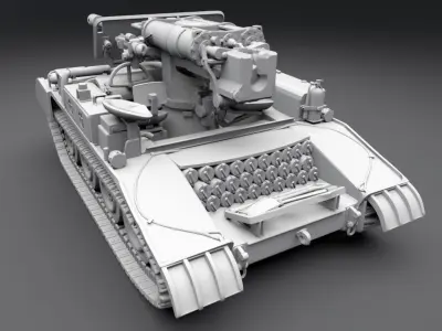 M56 Scorpion Scale model 3D print model