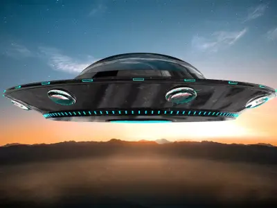 UFO model and texture 3D model