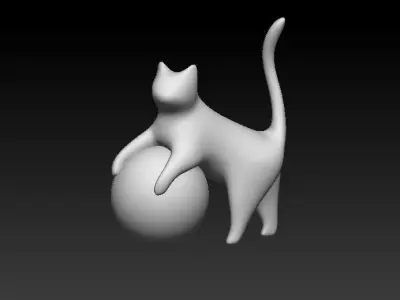 Stylized Cat - n4 3D model