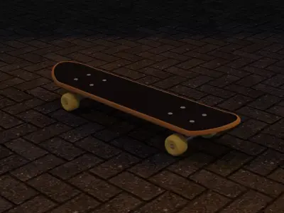 Scateboard skateboard Low-poly 3D model