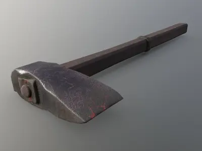 Axe - Obsidian Low-poly 3D model
