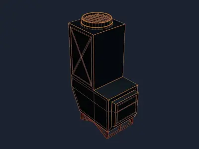 Air Conditioner Unit and Refrigeration Machine Game Ready Low-poly 3D model 8
