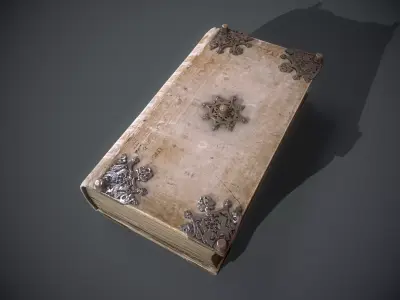 Ancient Book Low-poly 3D model