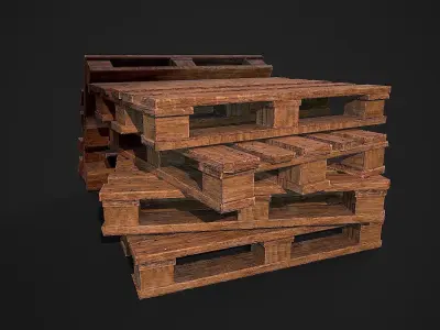 Pallet  Low-poly 3D model