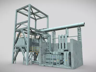 Power Generator Low-poly 3D model purchase