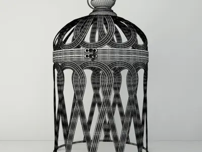 Jennifer Bird Cage Decor 3D model