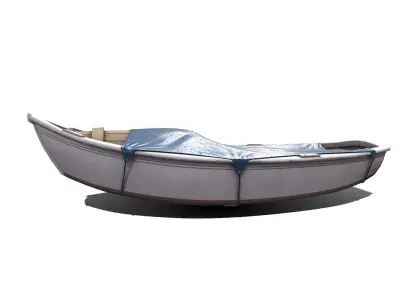 Small Covered Boat Low-poly PBR Low-poly 3D model