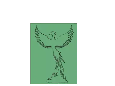 Phoenix Bird Mold for Resin Plaster Concrete Casting 3D Print 3D model