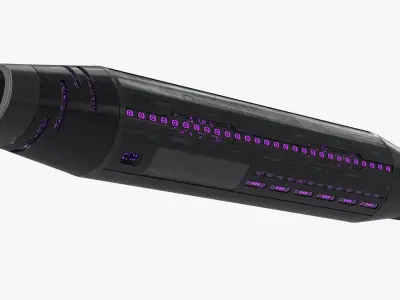  Black Tube Shaped UFO Ship 