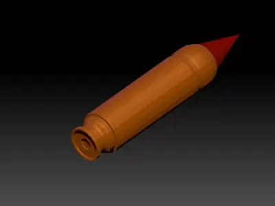 Zbursh Low Poly Zmodular Bullet Low-poly 3D model
