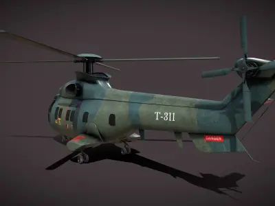 Dragon military helicopter 3D model