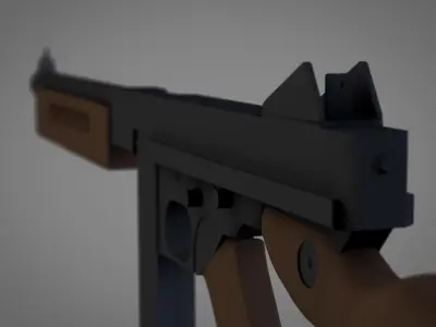 M1A1 Thompson Submachine Gun 3D model