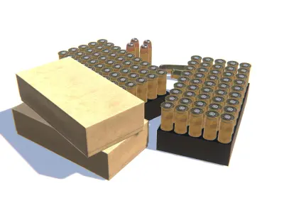 45Colt Ammo Pack Low-poly 3D model