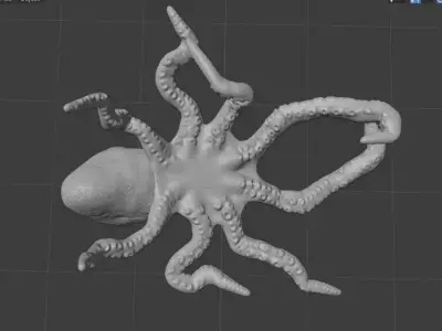 Octopus hight poly 3D model 3D model