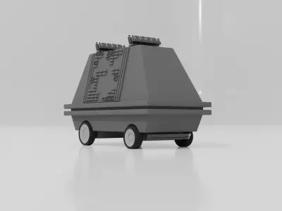 MSE-6 Mouse Droid Low-poly 3D model