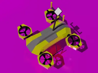 Hoverboard  M3 Low-poly 3D model